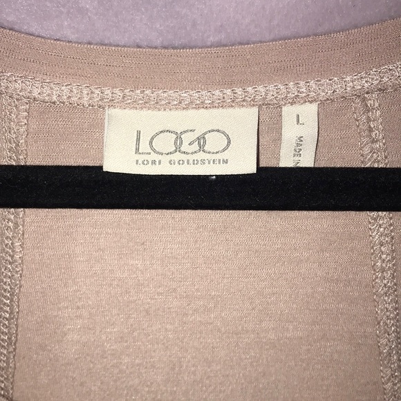 👚LOGO by Lori Goldstein Slub Knit Asymmetrical Top - Picture 4 of 6